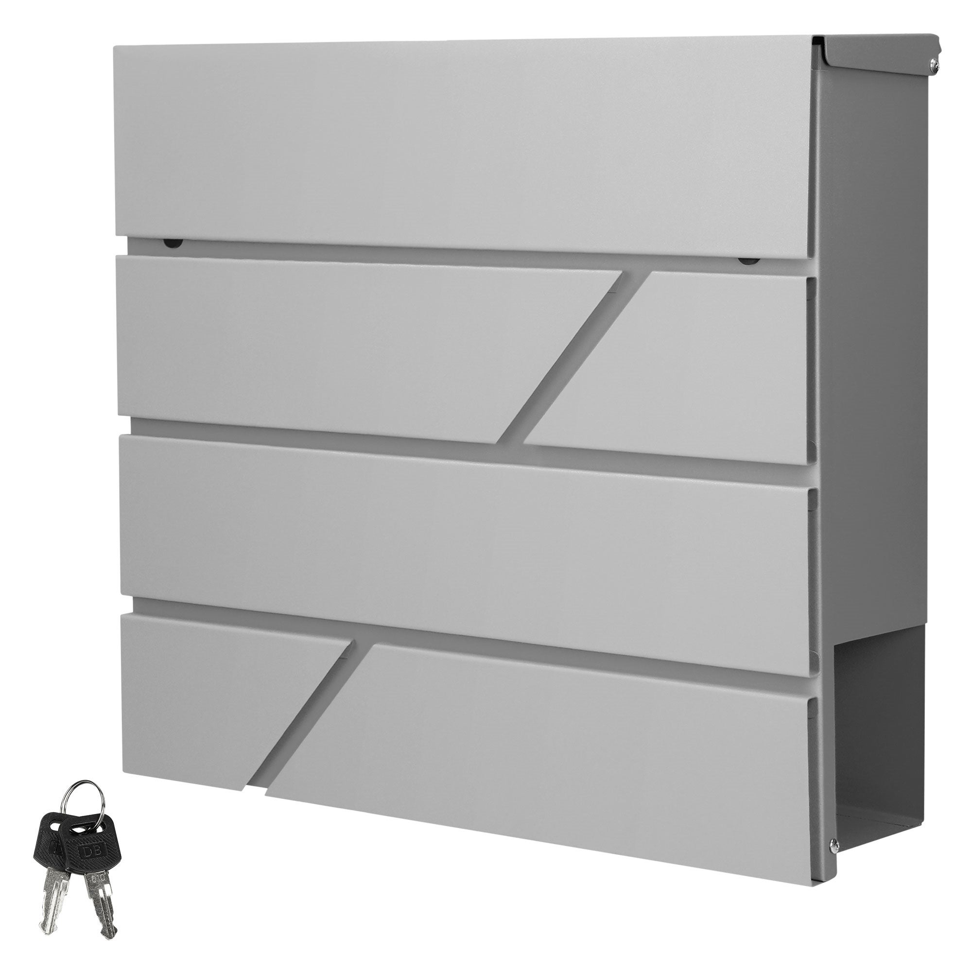 ECD Germany Buzón Correos de Pared 37 x 11 x 37 cm Acero Diseño