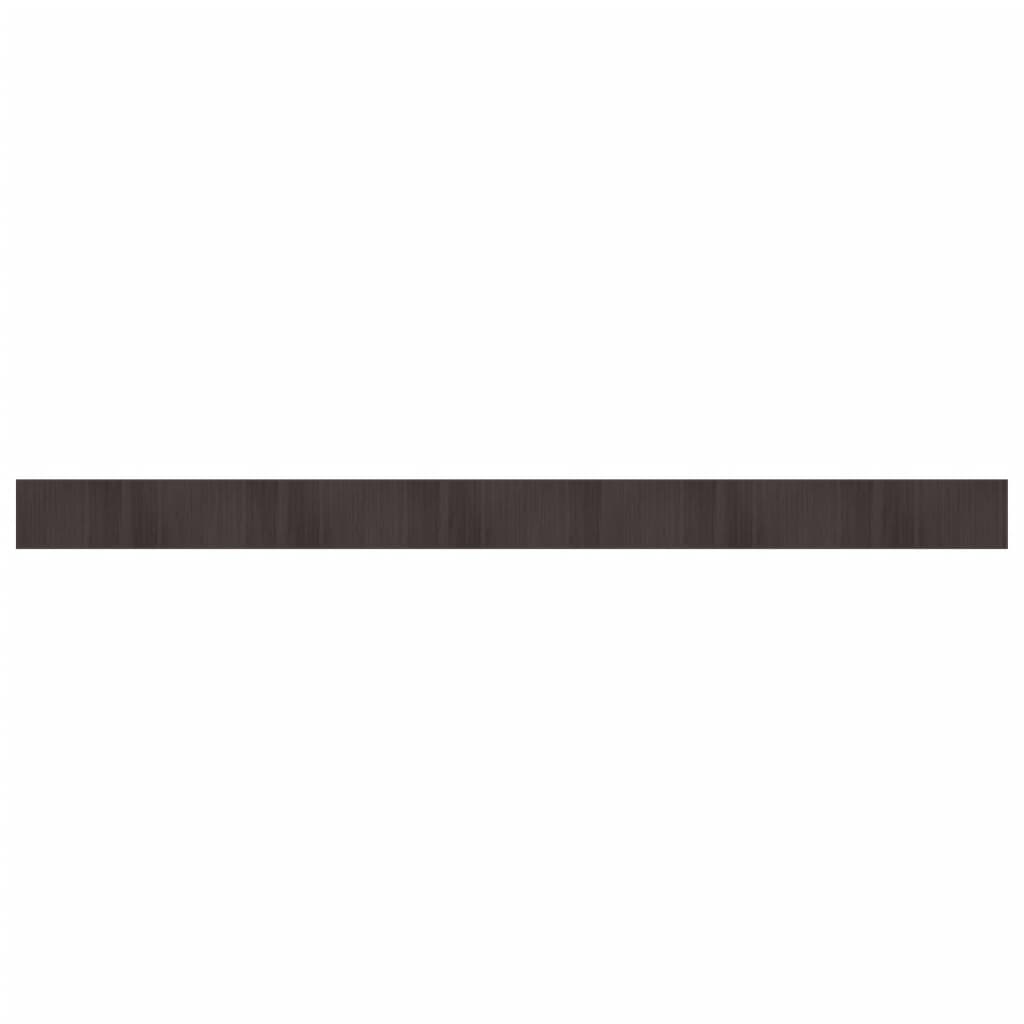Tapis rectangulaire marron foncé 70x1000 bambou - 2