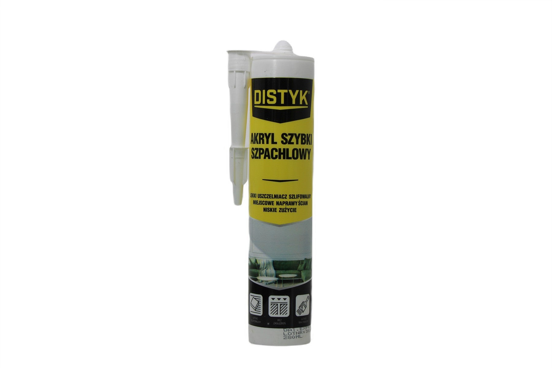 Akryl lekki szpachlowy biały szybkoschnący 280 ml LIGHT&amp;FAST DISTYK