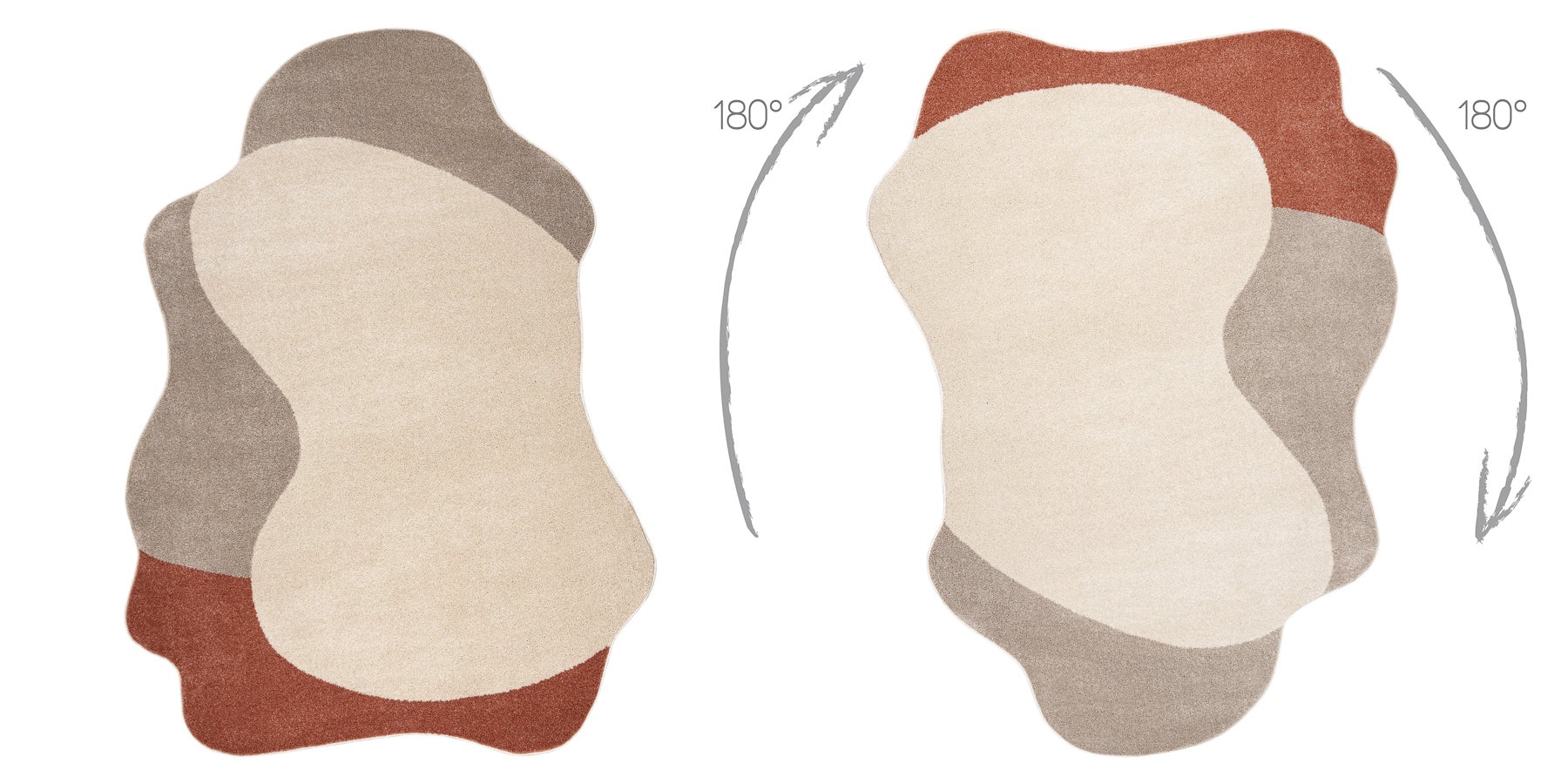 Dywan FUSION 5710 krem / terakota Shape - Abstrakcja, nowoczesny, abstrakcyjny, nieregularny 160x220 cm - 2