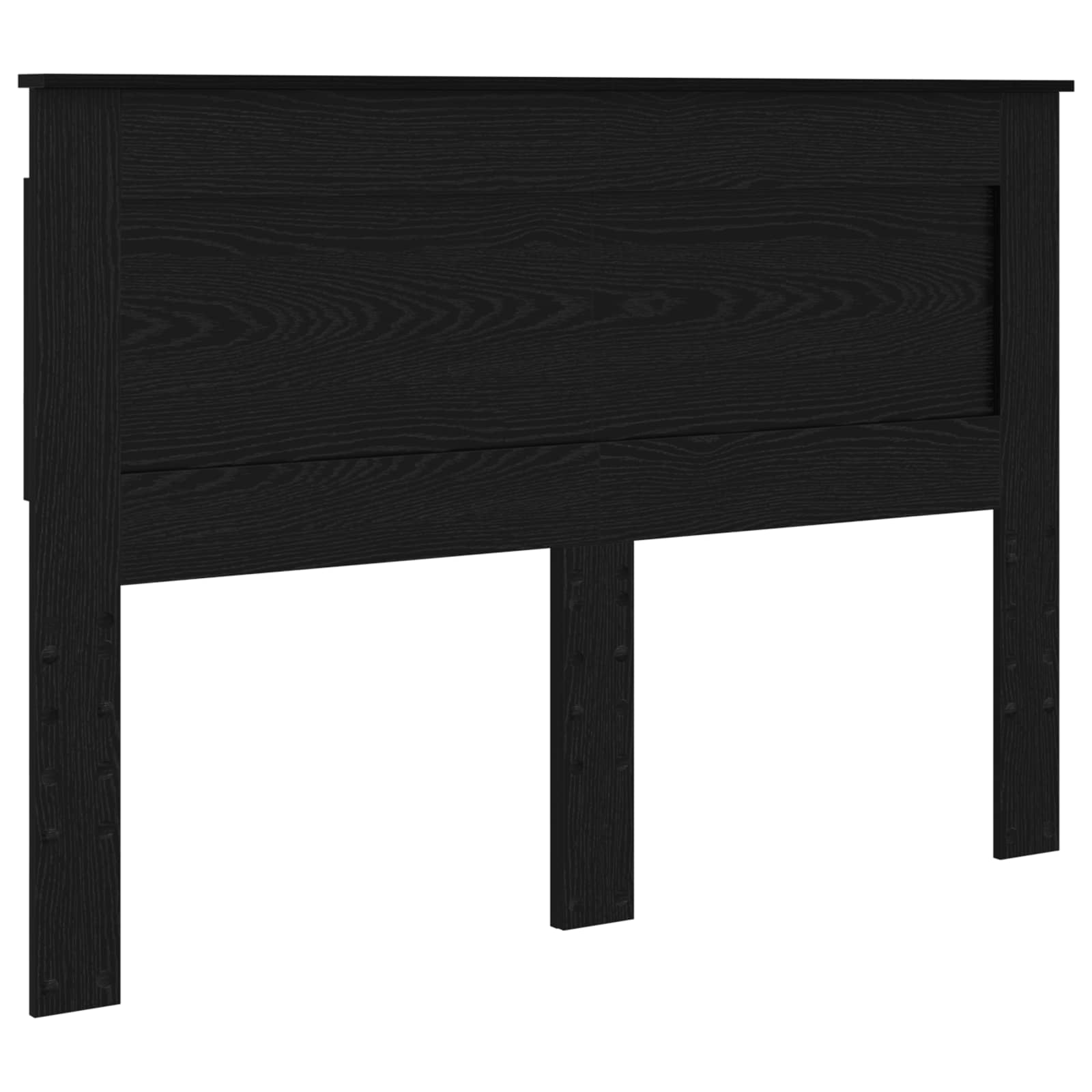 Cadre de lit chêne noir 140 x 190 cm panneau de bois - 7