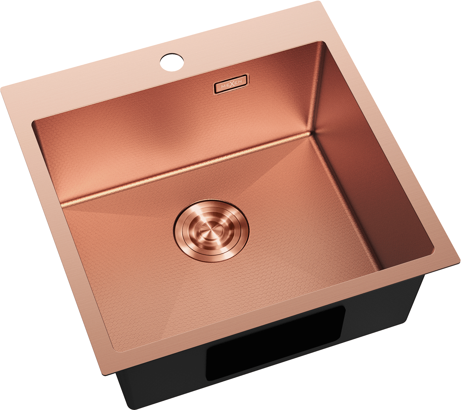 Mexen Solix évier en acier inoxydable 1 bac 500 x 500 mm, cuivre HC - 6407501000-65HC - 4
