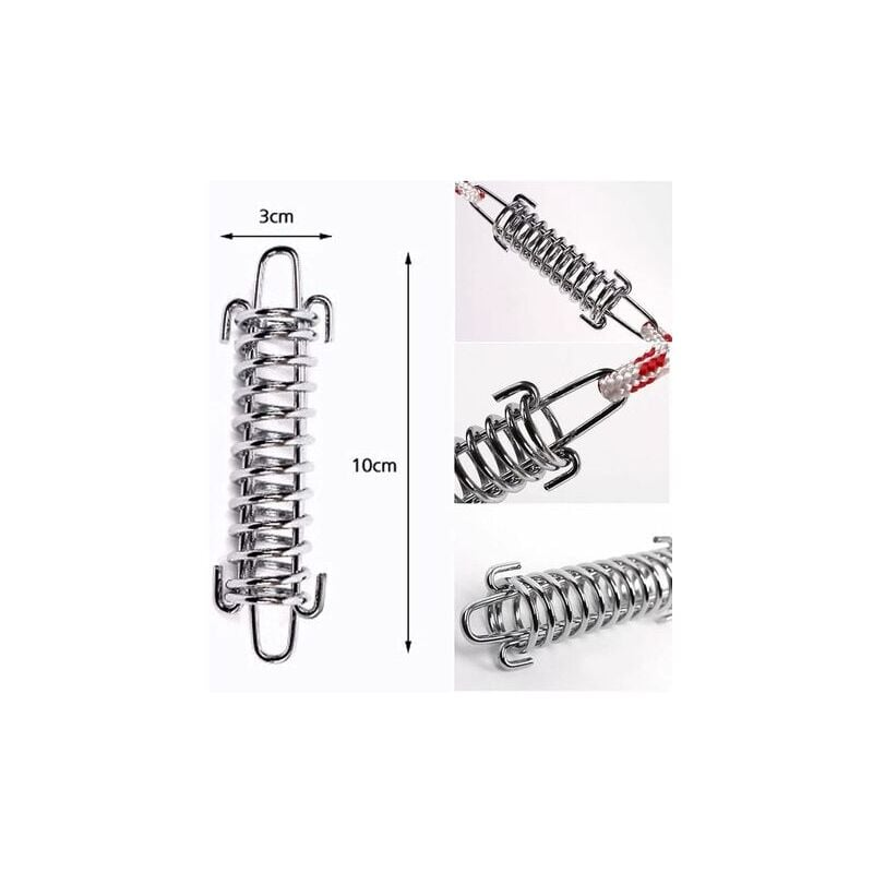 Ressorts De Tension En Acier Inoxydable - Lot De 5, Pour Voiles D'ombrage, Tentes, Bâches - Anti-vent - 8