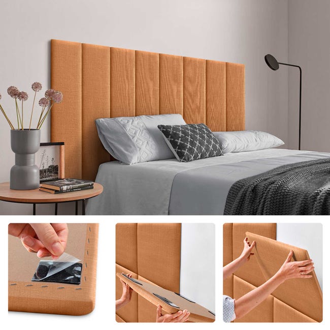 Pannelli Fonoassorbenti Imbottiti Aqualine 60x40cm - Autoadesivi Per Parete, Grigio Per Camera Da Letto - Foto 7