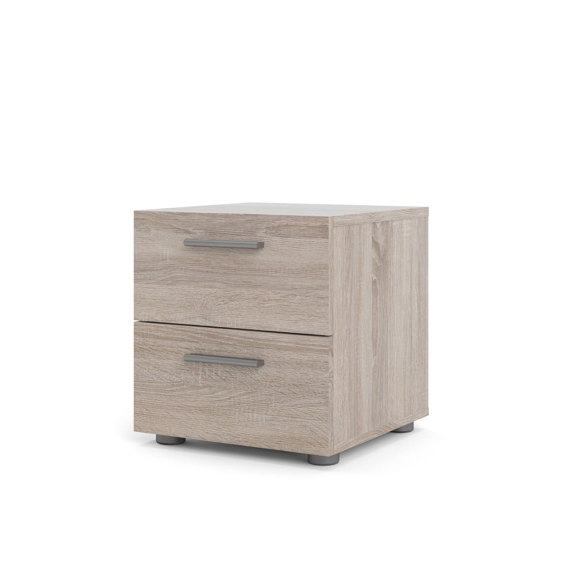 Comodino Daiki, Com&ograve; Basso, Tavolino Da Notte, Mensola Da Letto, 50x40 H50 Cm, Nero