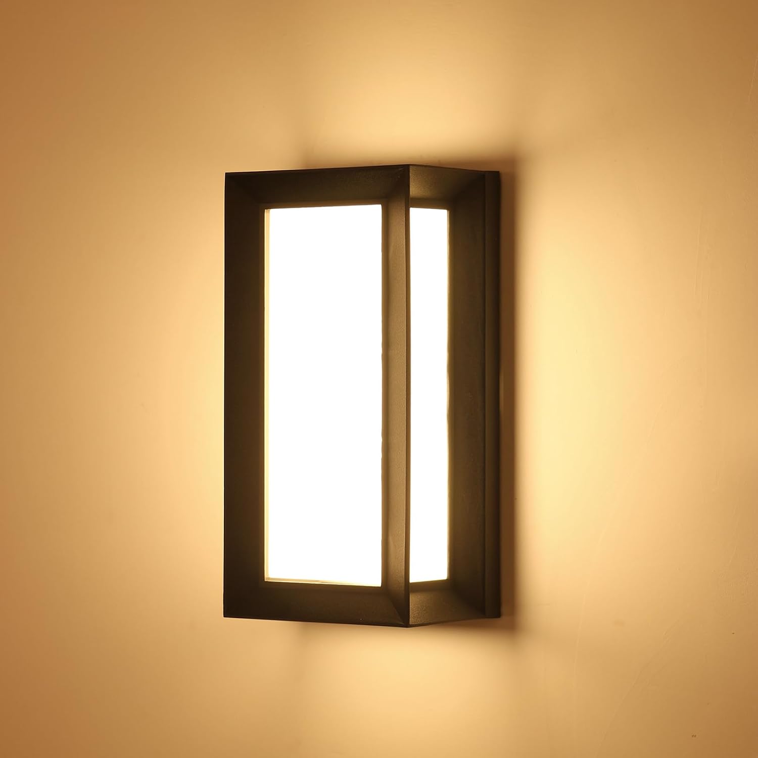 Kinkiet LED zewnętrzny/wewnętrzny na patio, do ogrodu i na korytarz, ciepła biel, 18 W, wodoodporność IP65