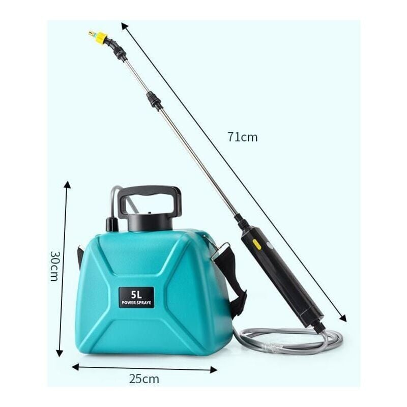 Pulvérisateur Électrique de Jardin avec 3 Buses Réglable, USBRechargeable, Pulvérisateur de Protection des Plantes pour Jardin (5L Pulvérisateur Vert) - 4