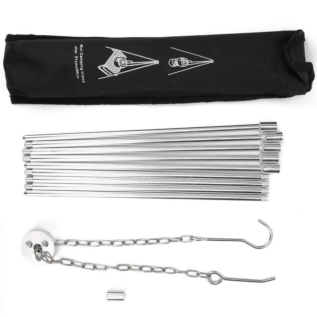 Treppiede Per Barbecue Da Campeggio - Telescopico, Con Catena E Gancio, Pieghevole