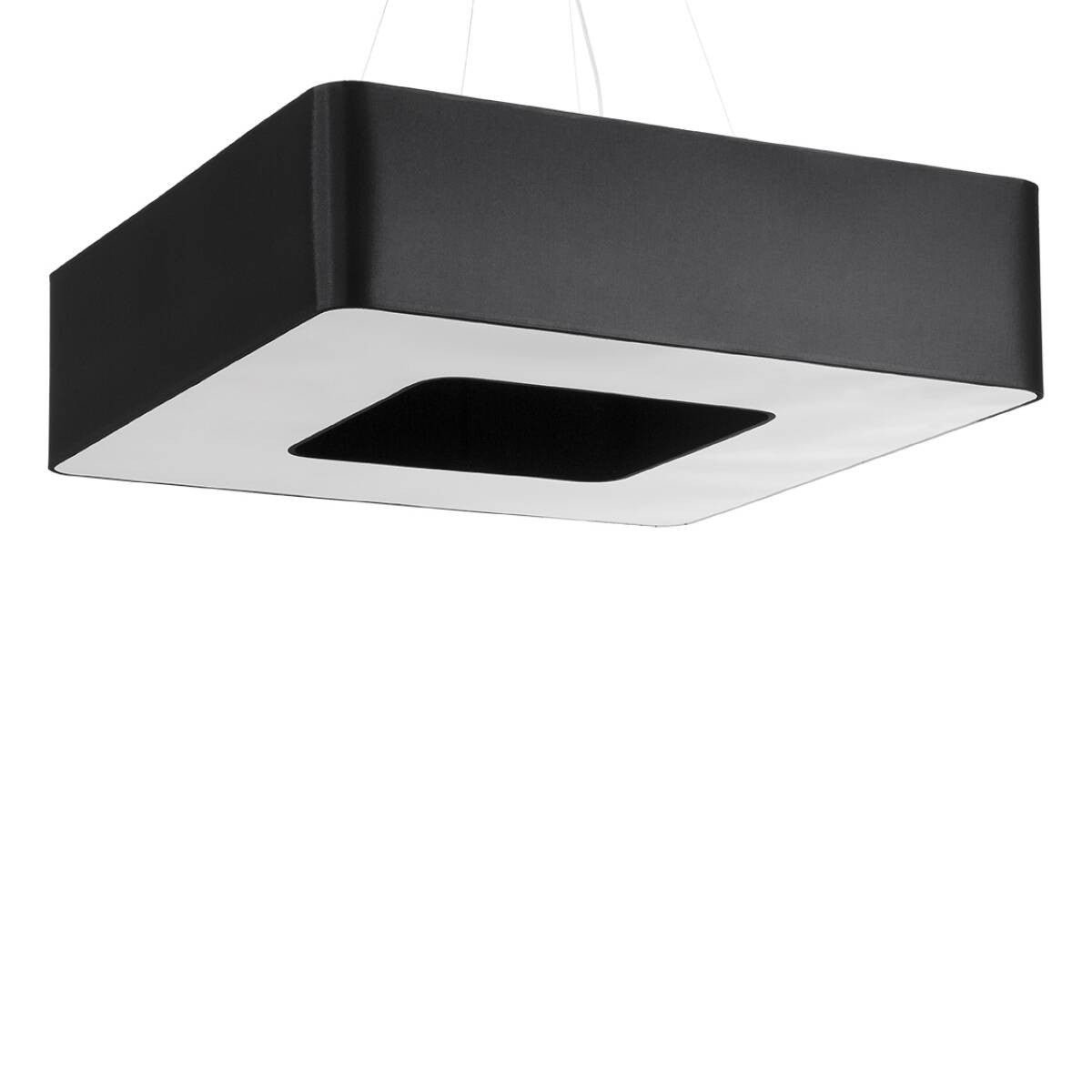 Lampa wisząca Urano czarna 8xE27x15W wym: 112 x 80 x 80 cm tkanina Sollux Lighting