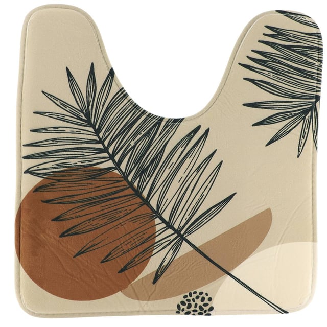 Tapis WC Microfibre Douceur D'Intérieur 45x45cm - Kelly Blanc - Imprimé