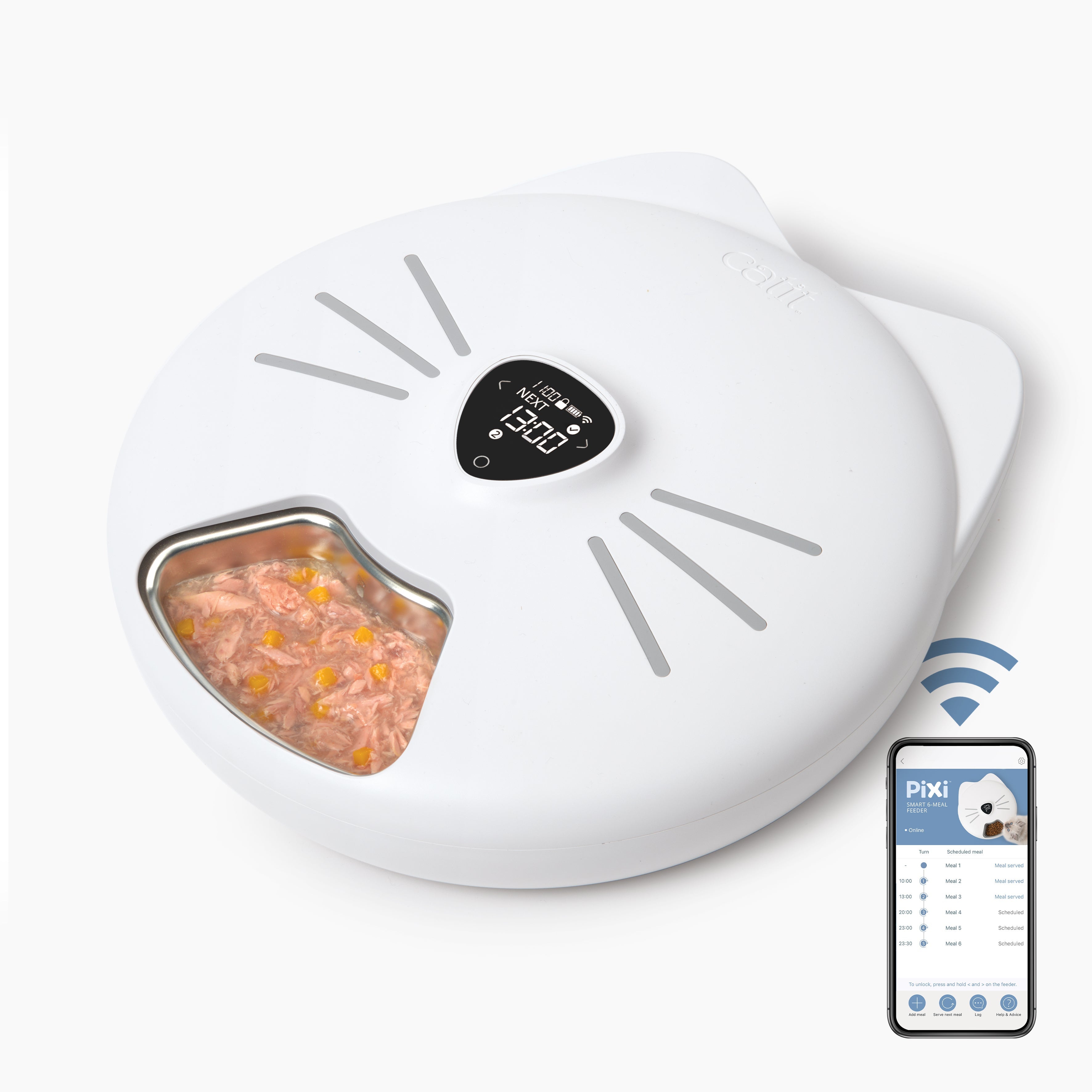 Catit PIXI Smart 6-Meal Feeder — product photograph