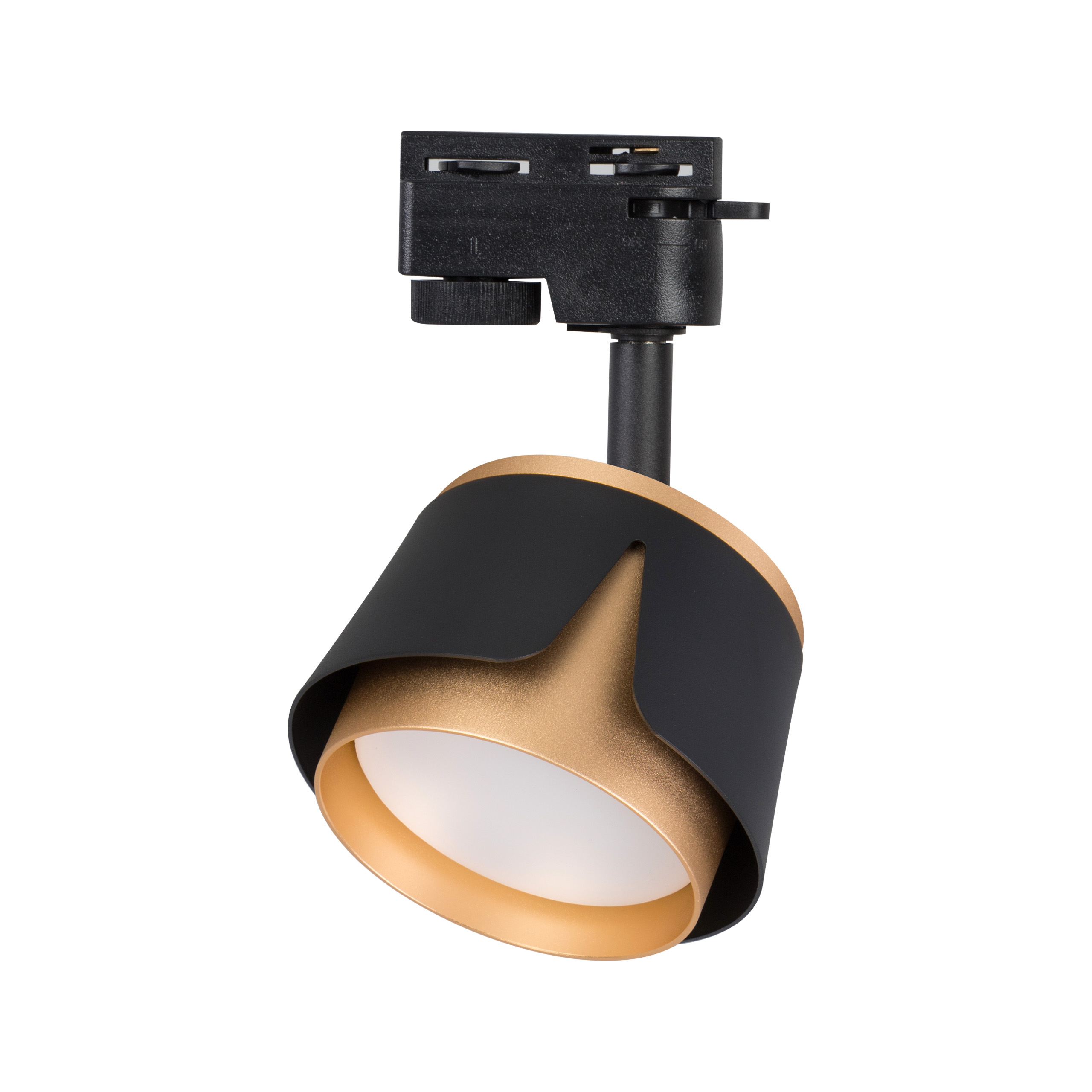 Reflektor szynowy GX53 LED 1-fazowy IP20 spot lampa na szynę ruchomy czarno-złoty XUDO