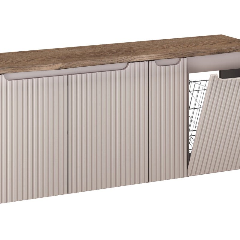 Szafka łazienkowa NOVA KASZMIR 140 cm z blatem dąb Casella