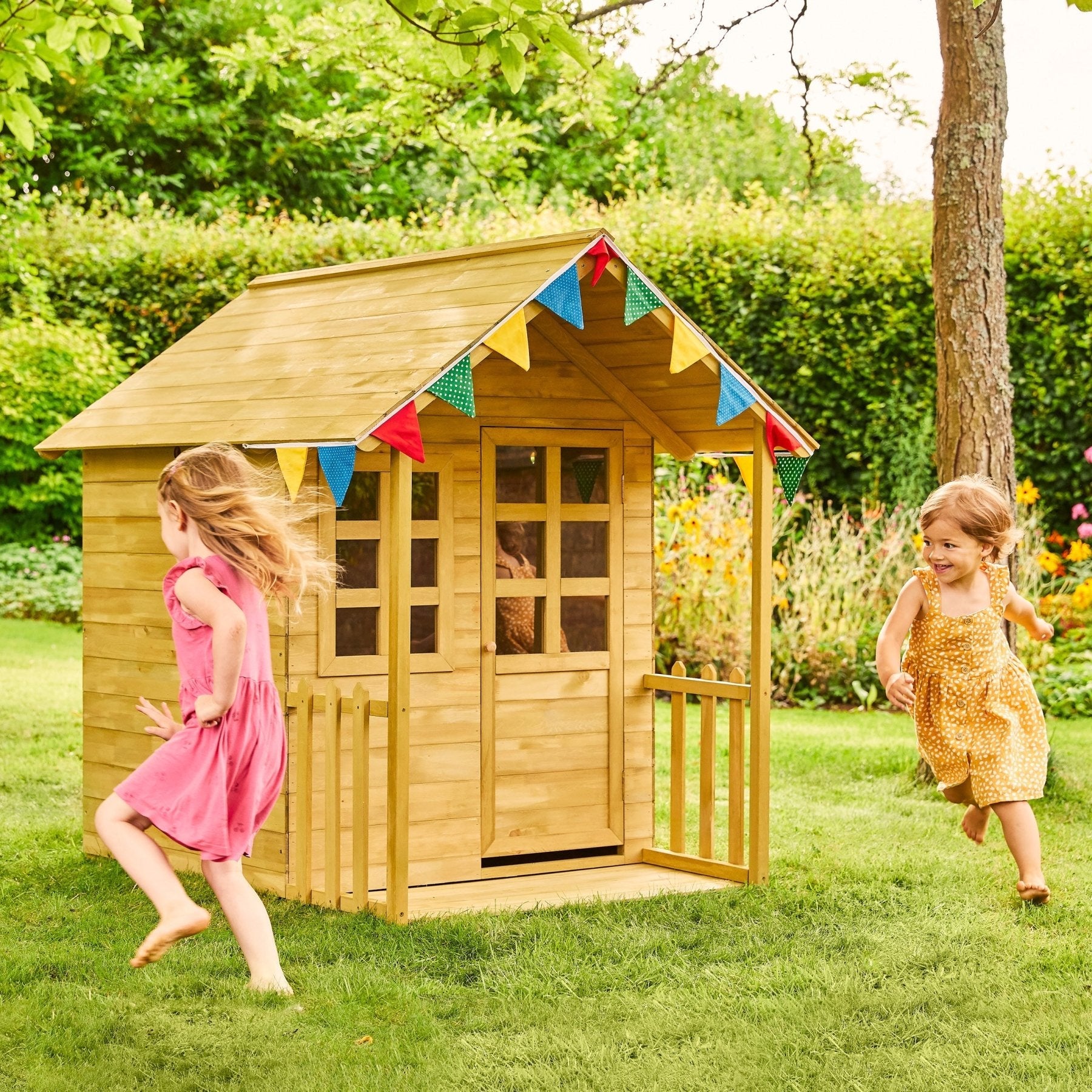 Cabane enfant avec véranda - bois FSC® - LAVANDE - 2