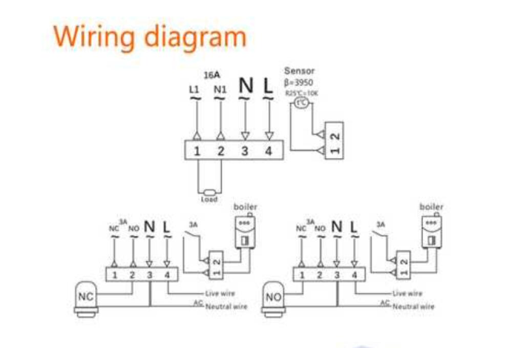 Thermostat de radiateur électrique intelligent noir, thermostat programmable Wi-Fi, montage mural, 16 A, télécommande Tuya - 6