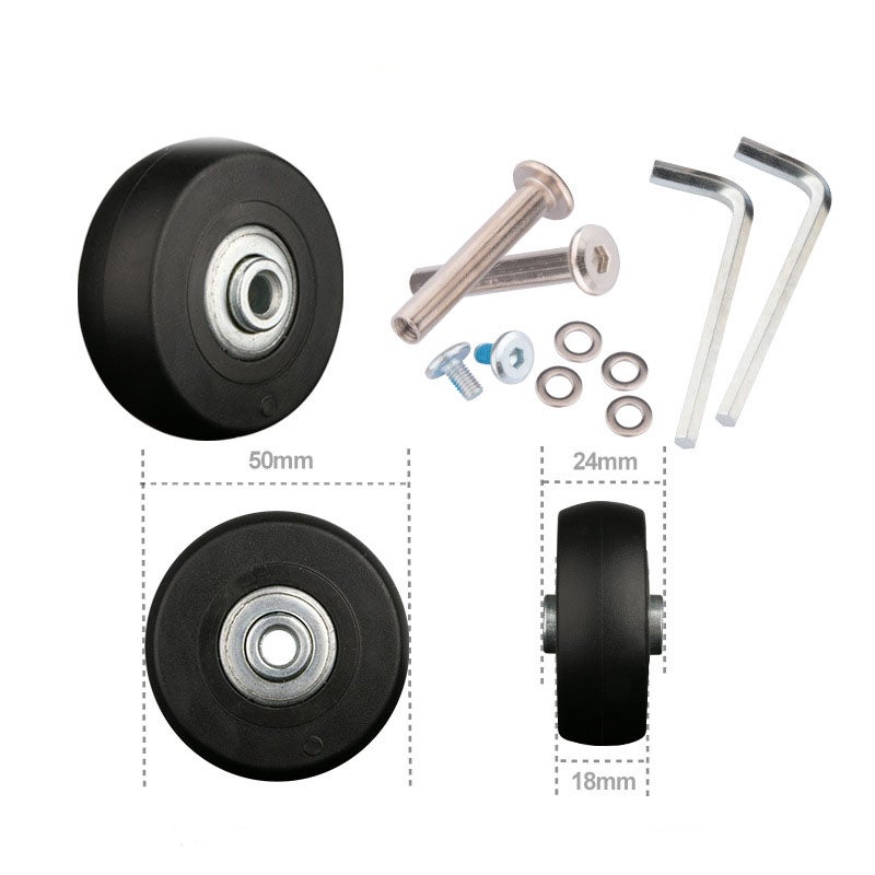 4 pièces Roue Valise Universelle,50 x18mm