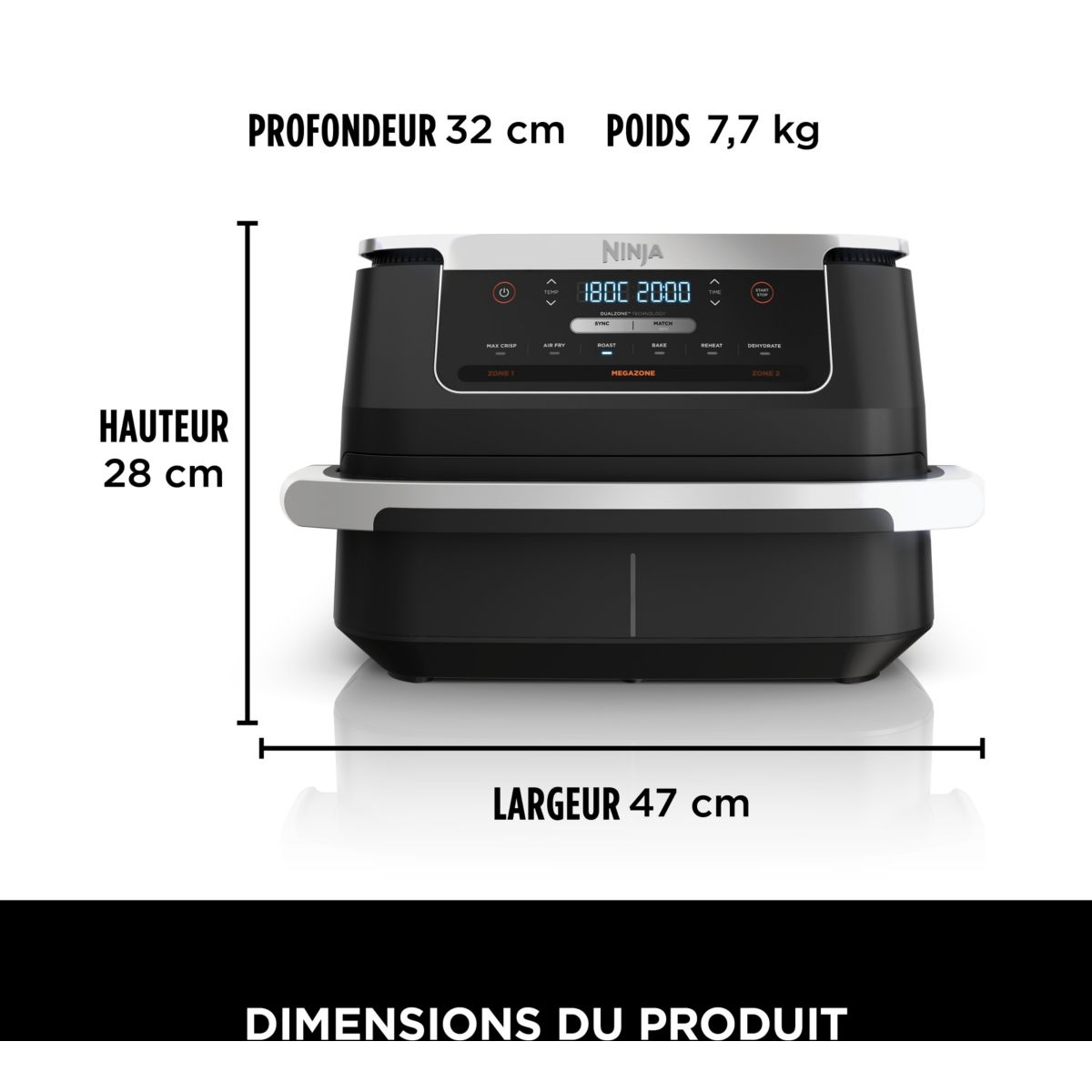 Friteuse sans huile NINJA Foodi Max Dual Zone AF550EU - 5