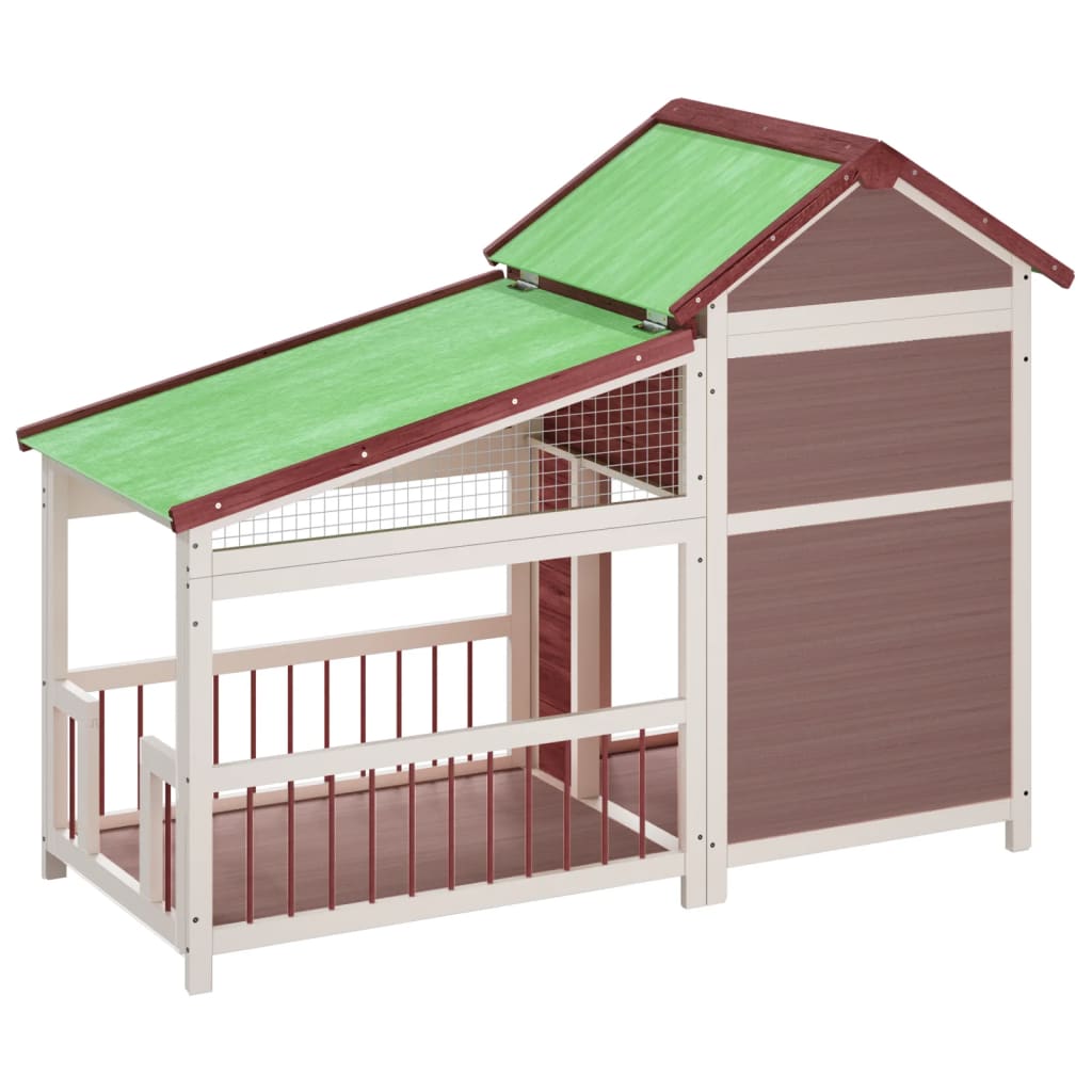 Maison Exclusive - Casota para cães 143x60,5x109 cm pinho maciço cor moca - 5