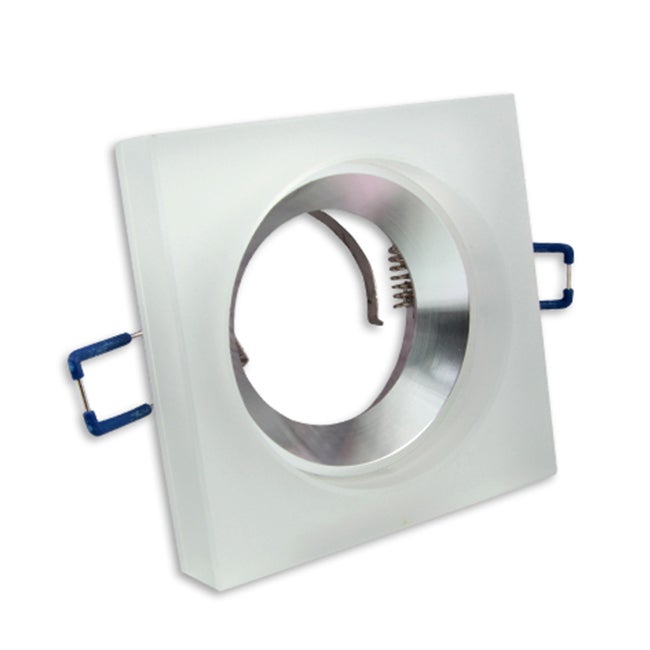 Oprawa halogenowa LED GU10 Mira kwadratowa 9cm IP20 szklana biała MasterLED