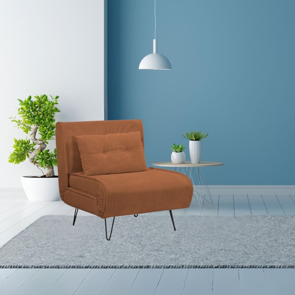 Poltrona letto senza braccioli colore ruggine Quarzo Leroy Merlin