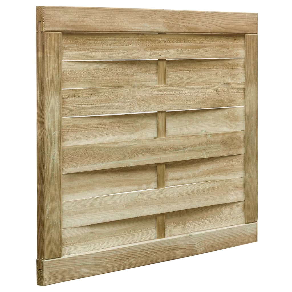 Porta de jardim em madeira de pinho impregnada verde 100x75 cm - COMFORTXL - 2