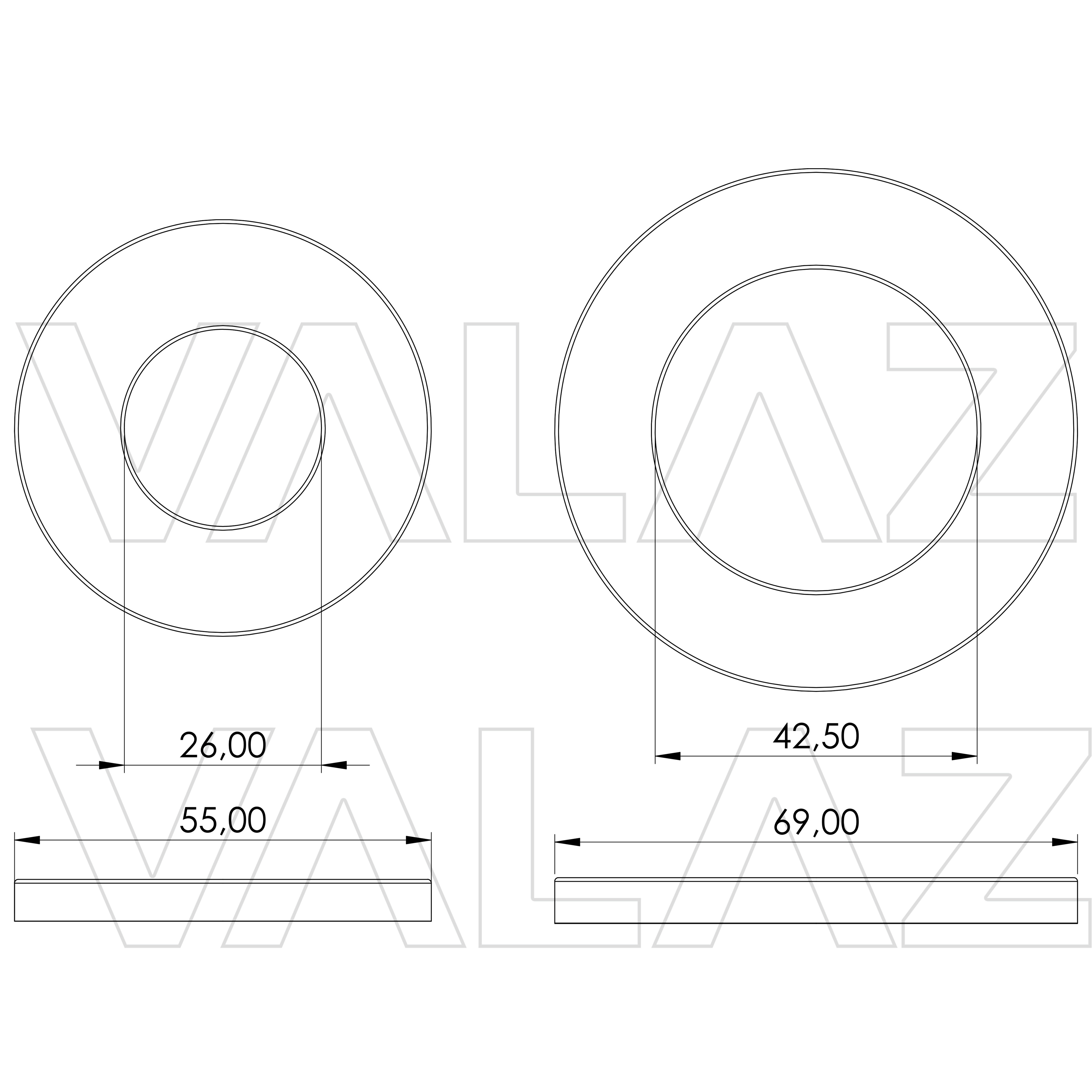 Valaz Rubinetto lavabo monocomando tondo da incasso con bocca nera opaca da 21 cm - Serie Guadiana - 5