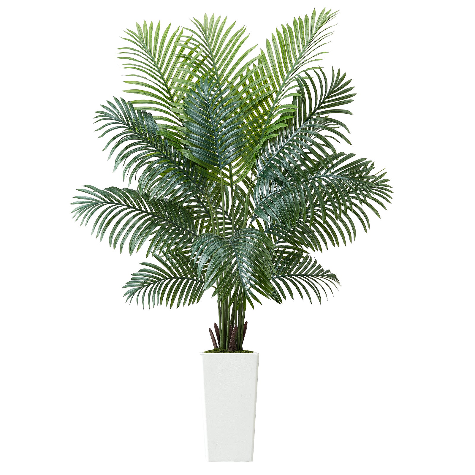 Palmier Artificiel Areca VEVOR, 1,8 m, Plante Artificielle Tropicale en Pot Blanc, pour Décoration d'Intérieur, Salon, Bureau, Intérieur et Extérieur - 9