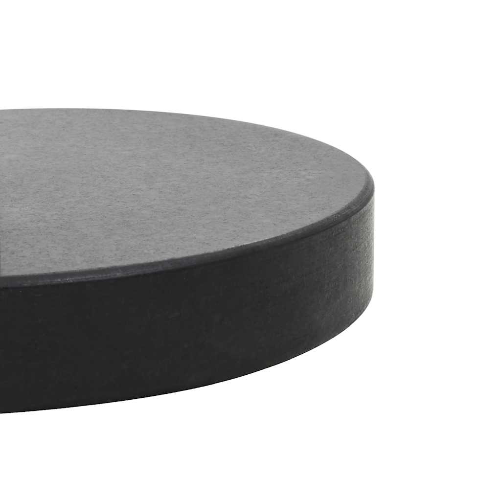 vidaXL Socle de parasol Granite 28,5 kg Rond Noir - 6