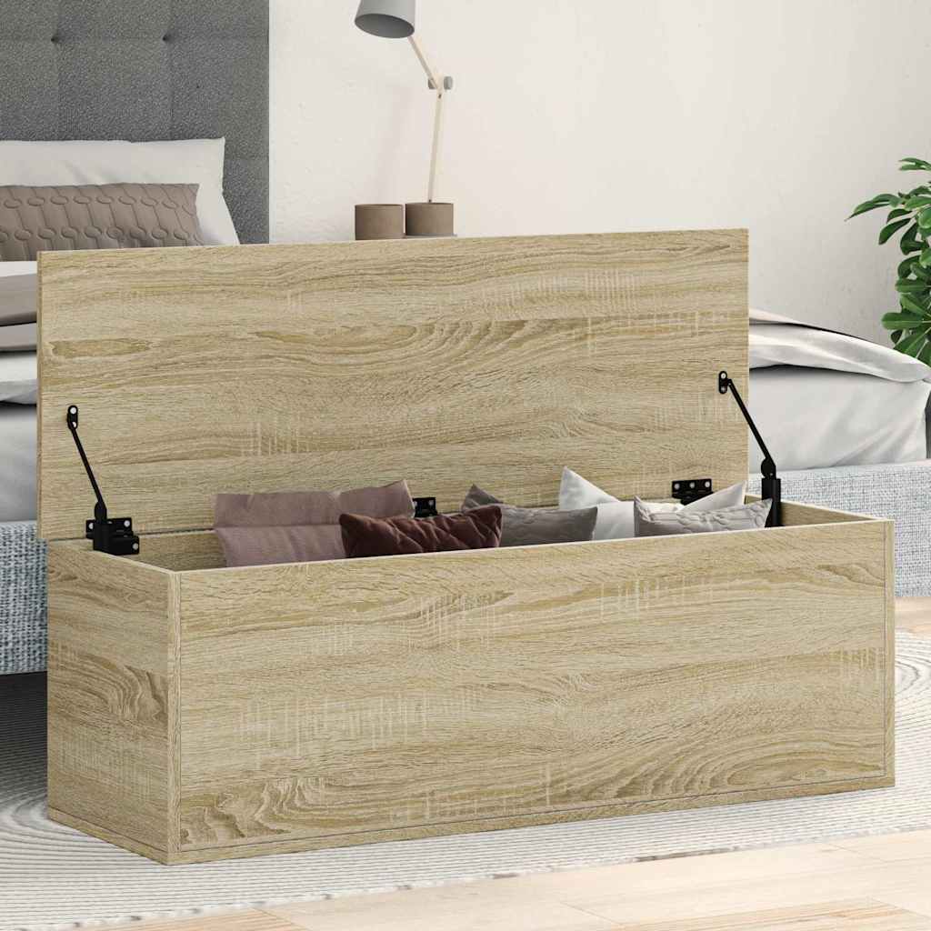 Coffre De Jardin - Boîte De Rangement Chêne Sonoma 102x35x35 Cm Bois D'ingénierie fr1227 - 2