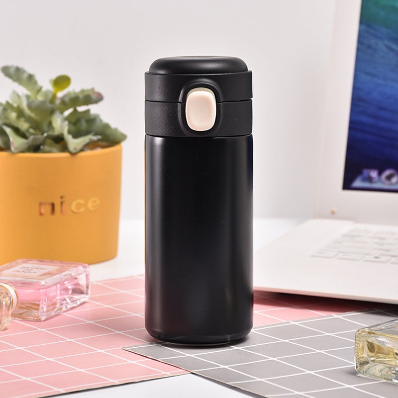 Butelka termiczna na wodę, 420 ml butelka termiczna ze stali nierdzewnej, butelka na wodę ze stali nierdzewnej, kubek termiczny ze wskaźnikiem temper