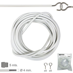 Kit Binario Curvo Per Tende Da Soffitto 3 Metri - Flessibile E Pieghevole Con Staffe, Rulli E Ganci - Per Finestre A Bovindo, Doccia, Camper E Divisori - 3