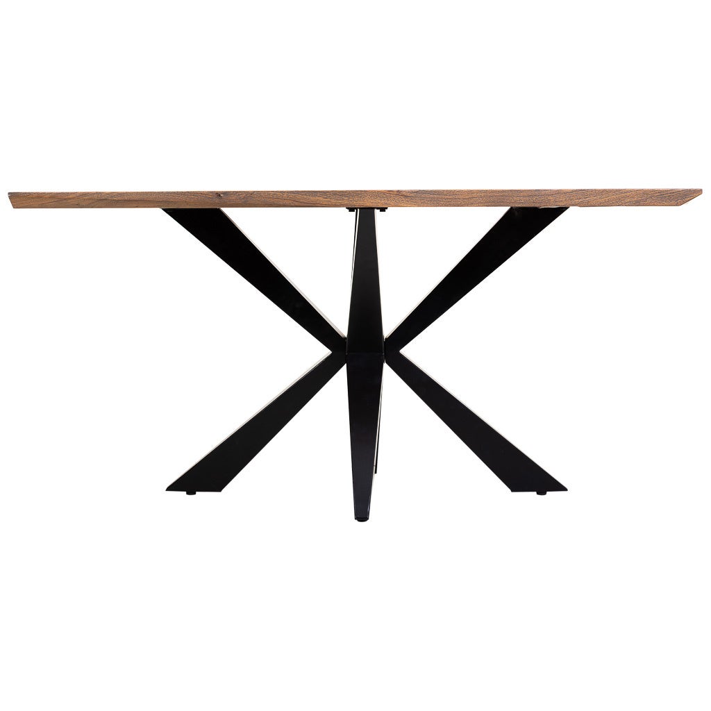 Table à manger bord naturel en bois d'acacia 160 x 90 x 76h cm | Leroy ...
