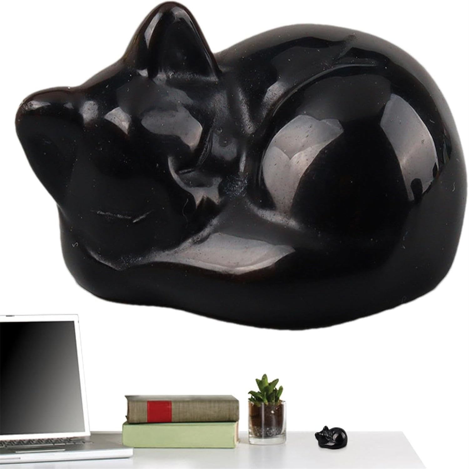 Statue de chat en pierre Sculpture de chaton mignon Ornements de — free download