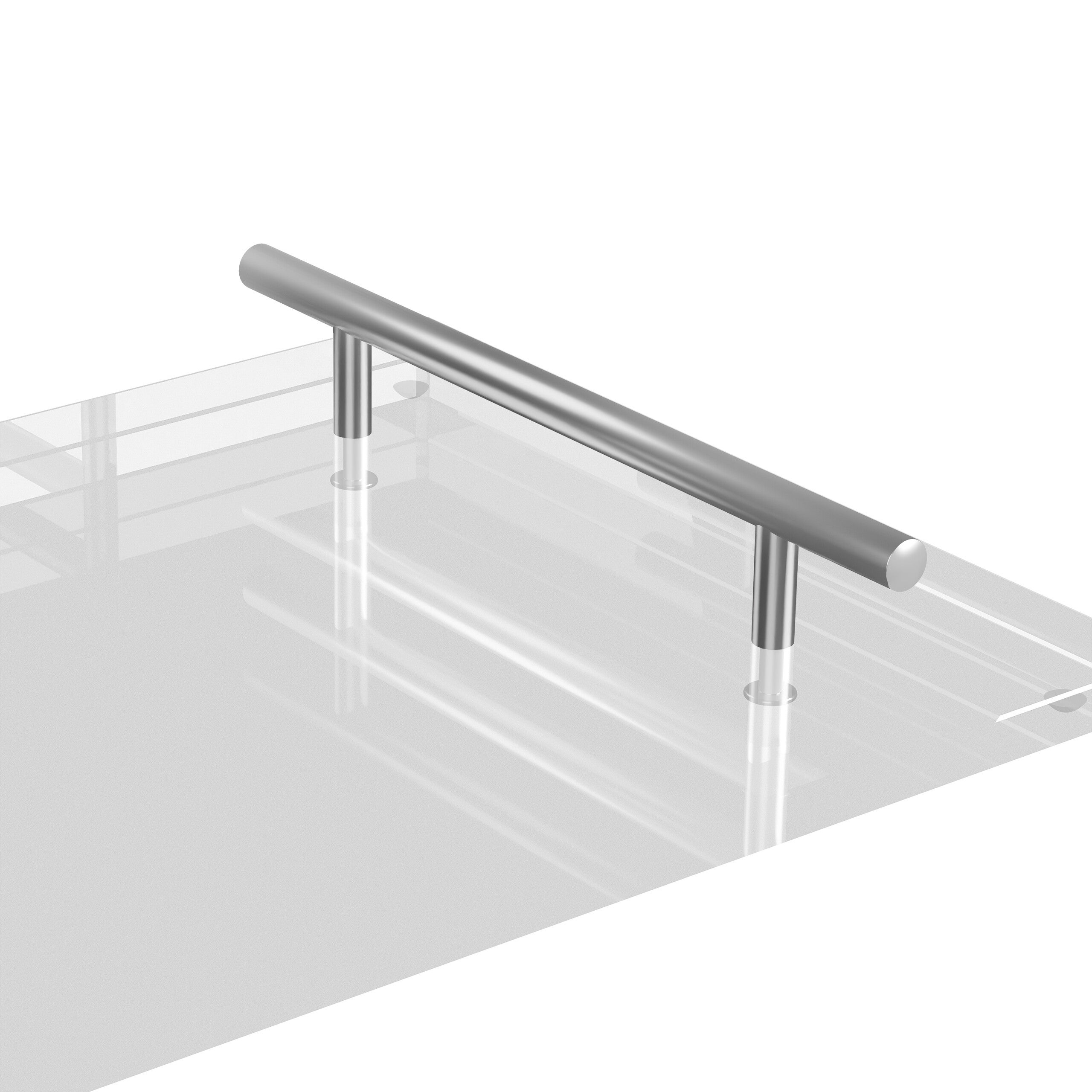 Plateau de baignoire, acrylique, avec poignées, emplacement pour un bouquin, L x P : 68 x 23 cm, transparent, Relaxdays - 5
