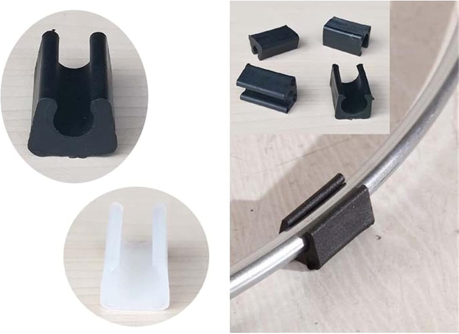 32 szt. zaślepek na nogi krzeseł (10 mm), zaślepki na końcówki rur, ochraniacze na podłogę mebli, plastikowe zaślepki w kształcie litery U na nogi kr - 2