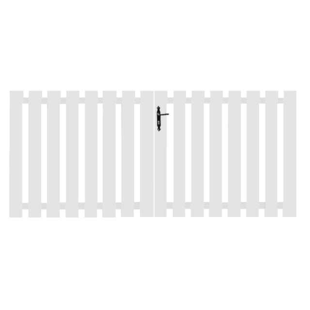 Portail battant manuel PVC blanc structure renforcée H 120 x L 300 ajouré BALE