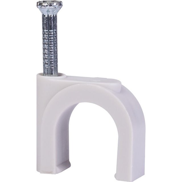 Attache à clou grise - Diamètre 13 à 14 mm - Vendu par 100 - Gewiss