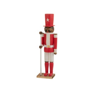 Casse-Noisette De Pêcheur, Figurines De Casse-noisette En Bois Faites À La Main De 14,96 Pouces | Pêcheur En Bois De Noël Avec Canne À Pêche Et Poisson À La Main | Casse-Noisette