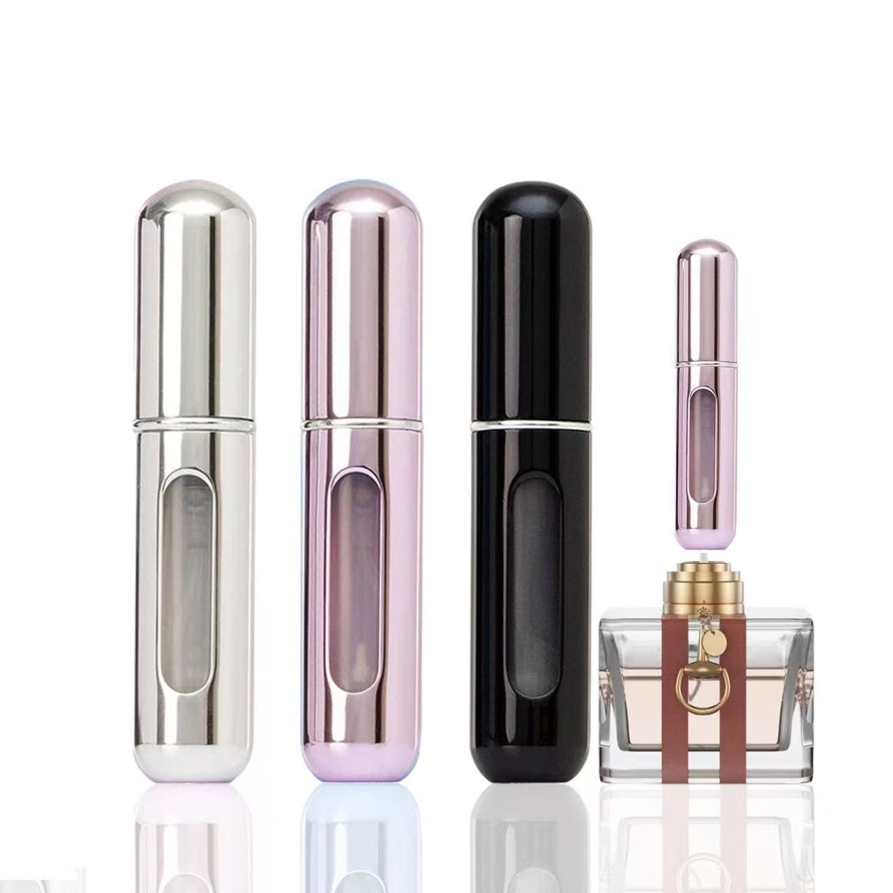 Flacons Vaporisateurs Parfum En Verre - Lot De 4 Rechargeables Avec Pulvérisation Fine