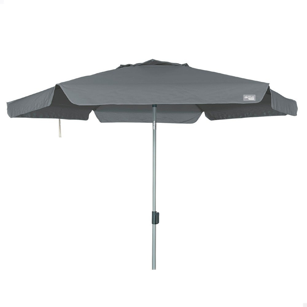 Aktive sombrilla grande jardín antiviento hexagonal inclinable antracita 230 cm uv50
