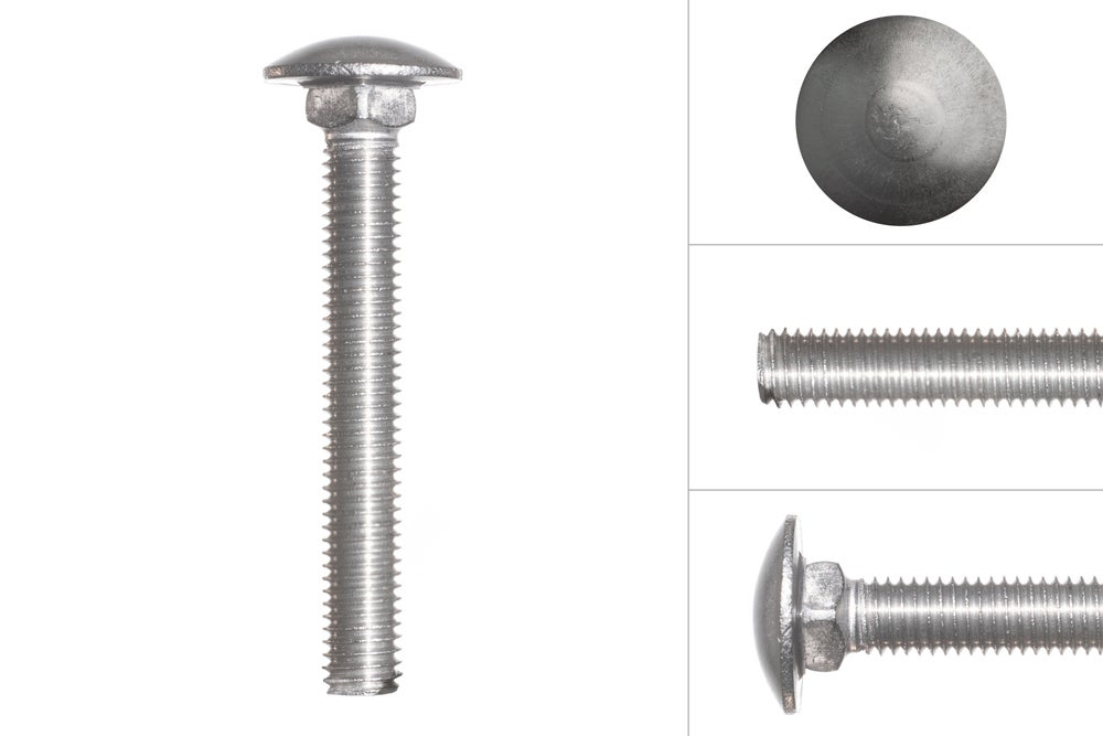Bulloni A Testa Tonda M8 X 180 Mm - Zincati, Con Dado, Per Legno, Confezione Da 10 - Foto 10