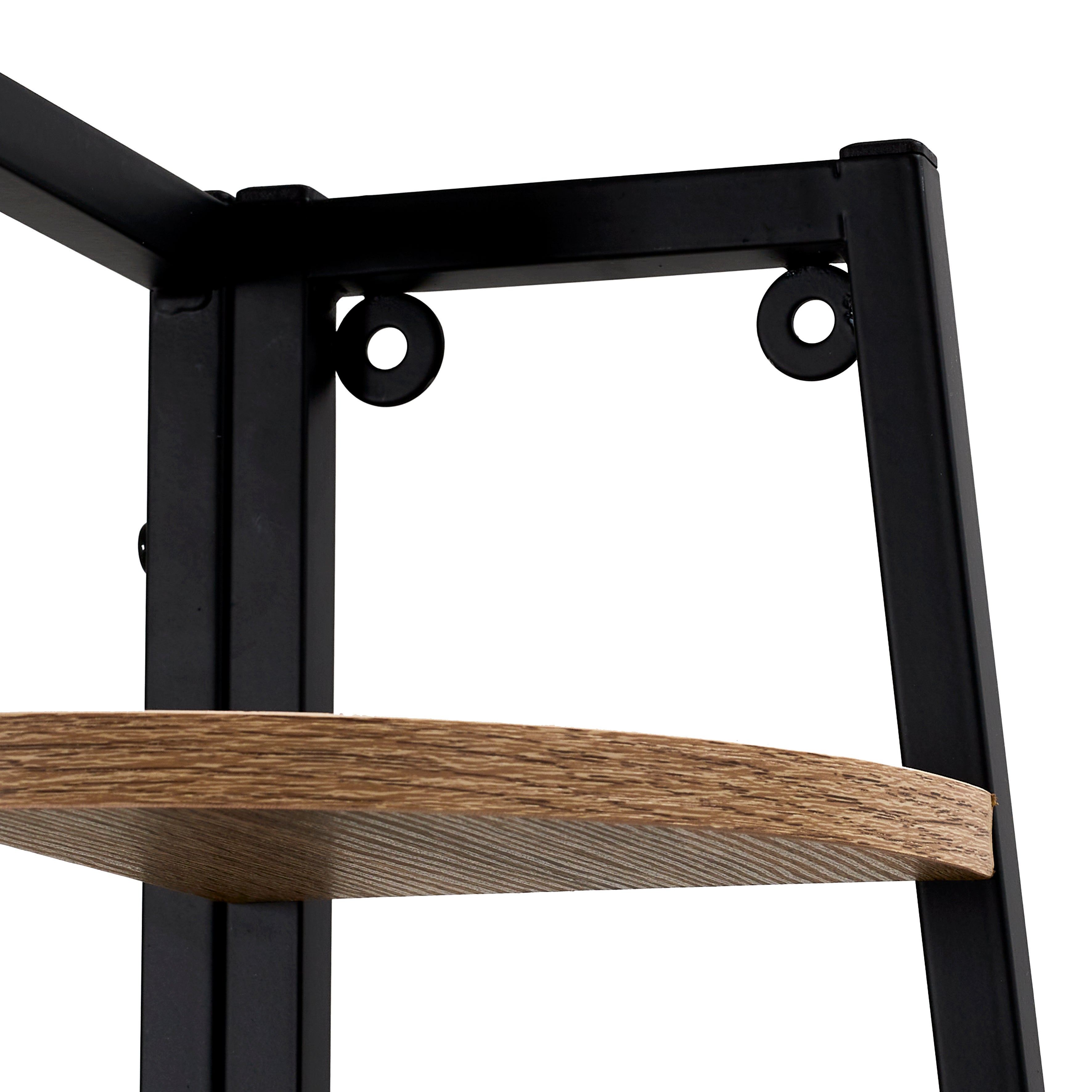 Etagere - Home Deco Factory - 5 Niveaux - Bois Et Métal - Marron Et Noir - 3