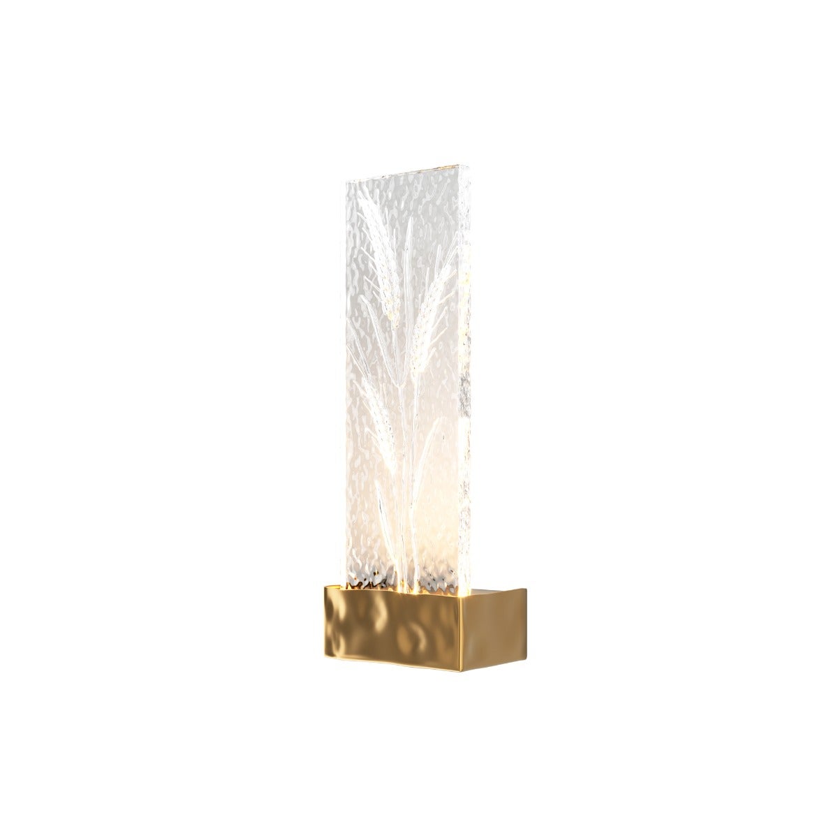 Kinkiet LED akrylowy roślinny motyw ORNATE mosiężno-przezroczysty 2W ciepła 50lm akryl wym:31x11x7cm IP20 Maytoni