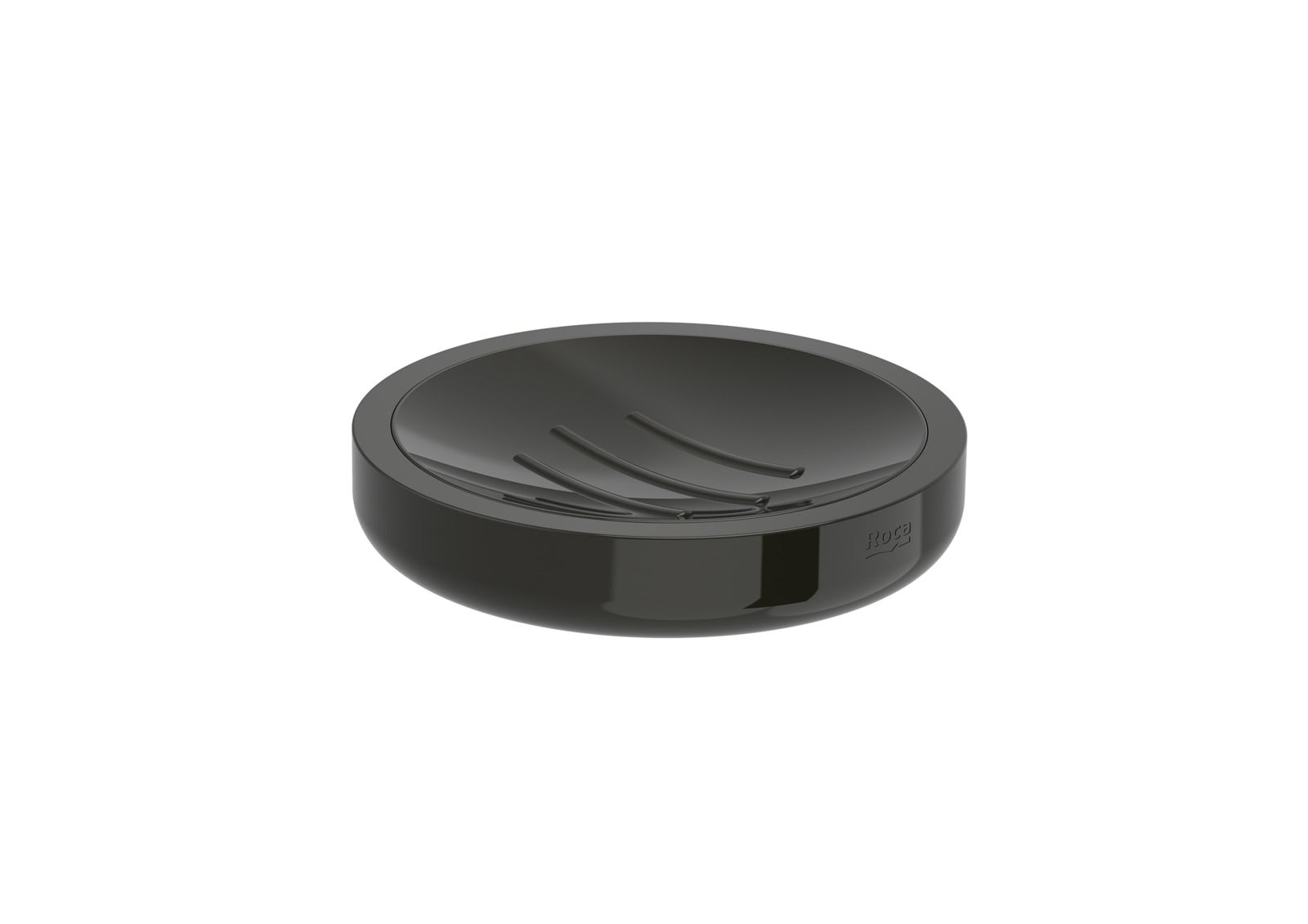 Savoniera Roca A817024CN0, Tempo, tip instalare pe blat, elemente fixare ascunse, seria Tempo, negru