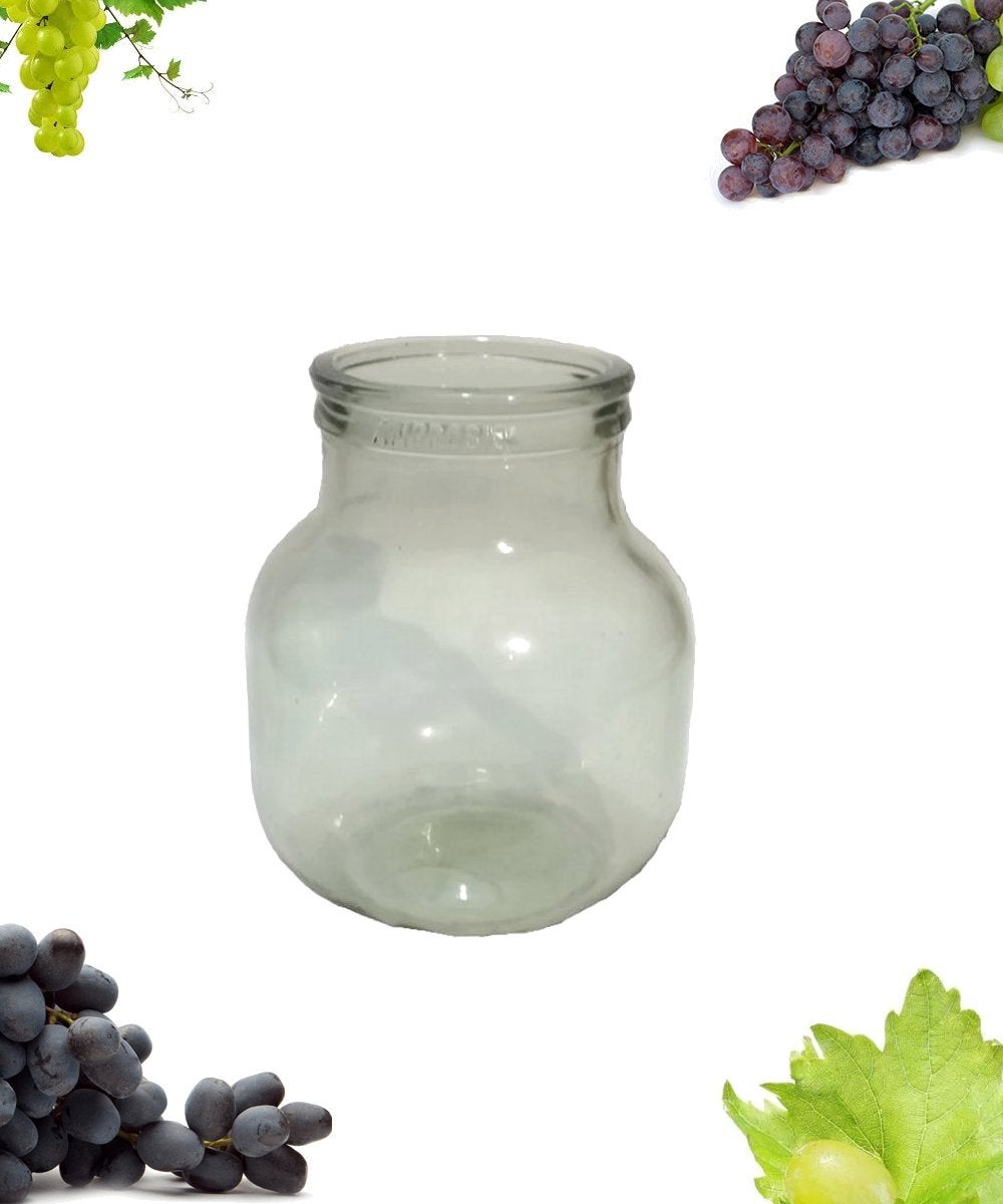 Damigiana In Vetro Da 15 Litri - Bocca Larga Con Cesto In Plastica E Tappo, Per Alimenti - Foto 4