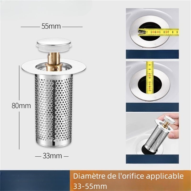 Bouchon Silicone Anti-fuite Baignoire Bébé | Rose | Adaptable Valves De Vidange | 8x5 Cm