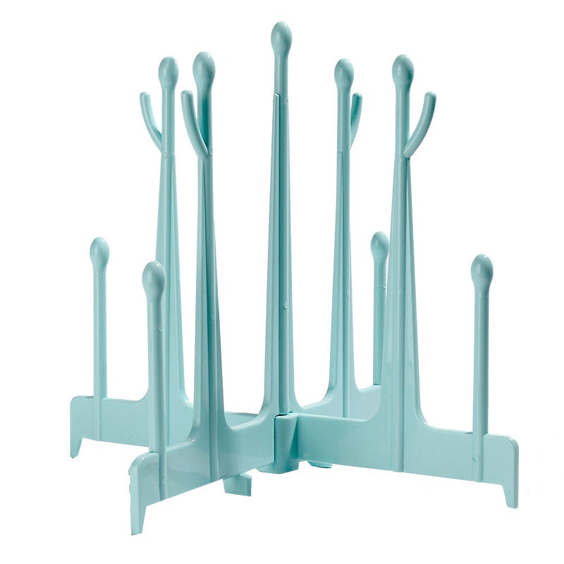 Składana suszarka do butelek z 9 pozycjami suszenia, ociekacz do butelek, stojak do suszenia butelek, oszczędność miejsca