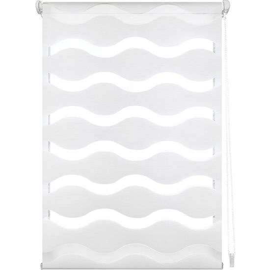 Blindecor luna | estor enrollable noche y día easyfix, sin herramientas - estor medida: 130x150 - medida tela estor: 127x145 - estor blanco