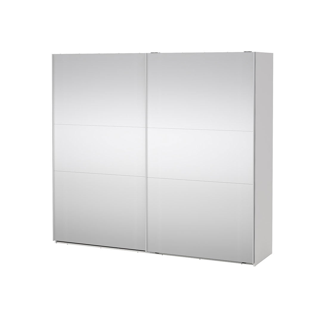 Como szafa przesuwna 2 drzwi z lustrem 245x220cm biały.