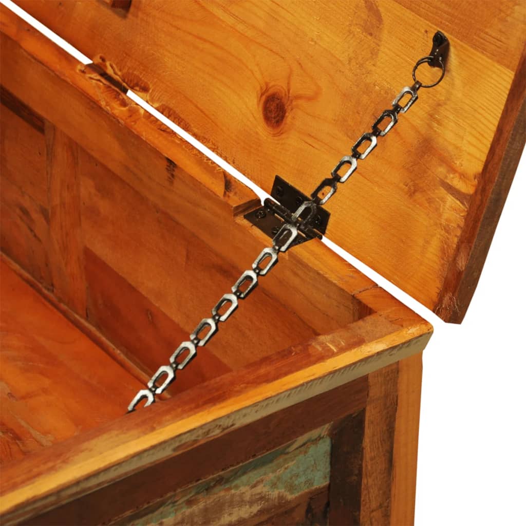 Stolik kawowy - skrzynia vintage, drewno odzyskane - 8